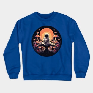 Astronaut on a Mushroom Crewneck Sweatshirt